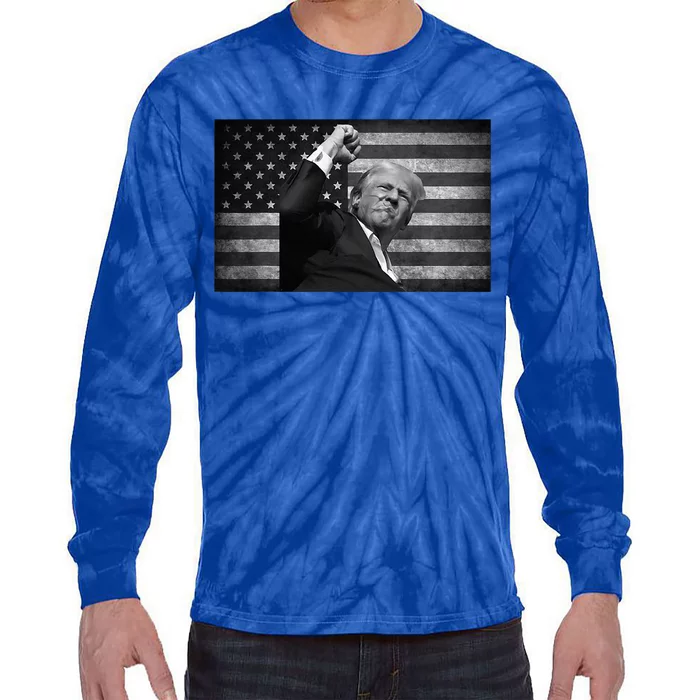 Donald Trump Fight For Freedom Tie-Dye Long Sleeve Shirt