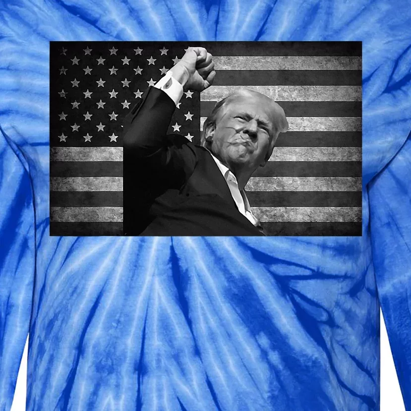 Donald Trump Fight For Freedom Tie-Dye Long Sleeve Shirt