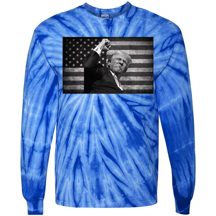 Donald Trump Fight For Freedom Tie-Dye Long Sleeve Shirt