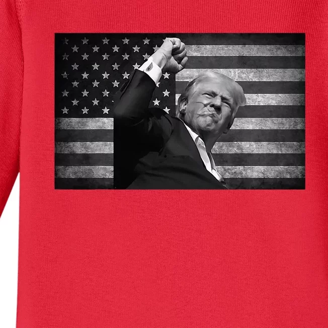 Donald Trump Fight For Freedom Baby Long Sleeve Bodysuit