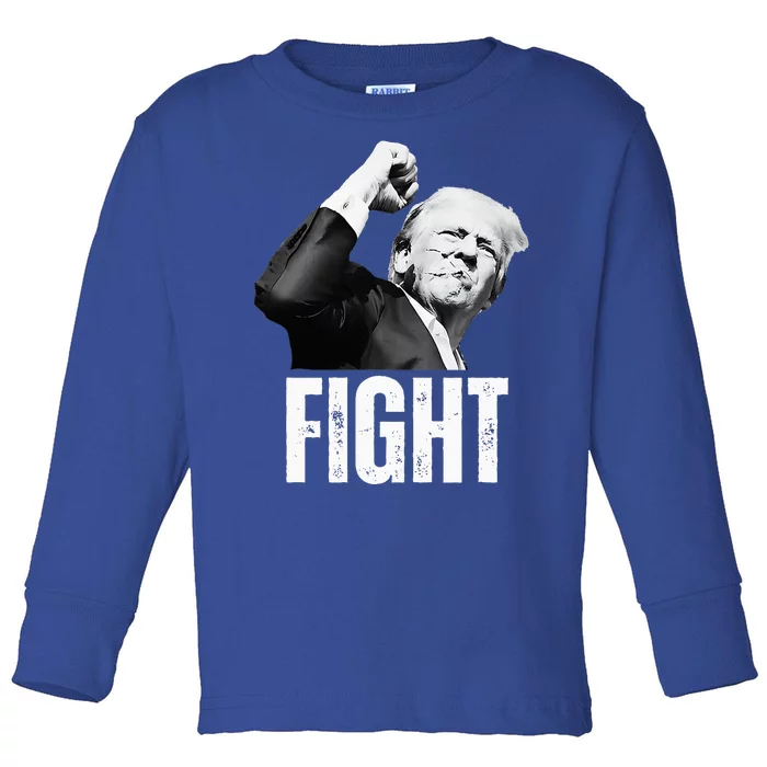 Donald Trump Fist Pump Donald Trump Shooting Toddler Long Sleeve Shirt