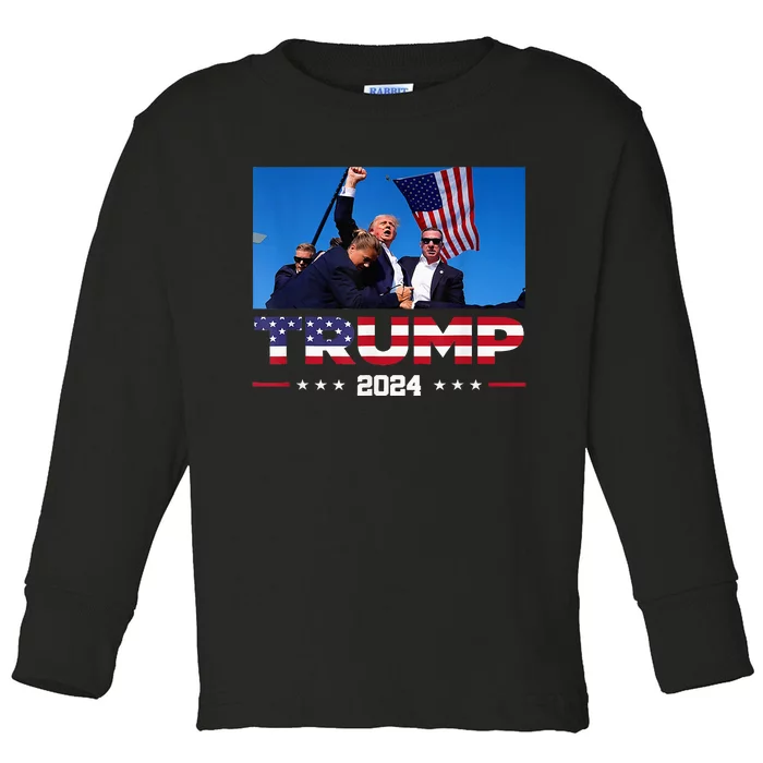 Donald Trump Fist Pump Toddler Long Sleeve Shirt