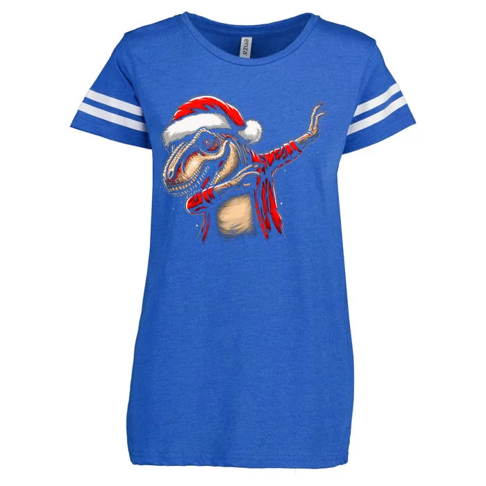 Dabbing Trex Funny Christmas Dab Dance Funny Christmas Cute Gift Enza Ladies Jersey Football T-Shirt