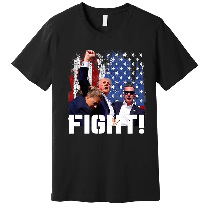 Donald Trump Fist Pump Trump 2024 Fight Premium T-Shirt