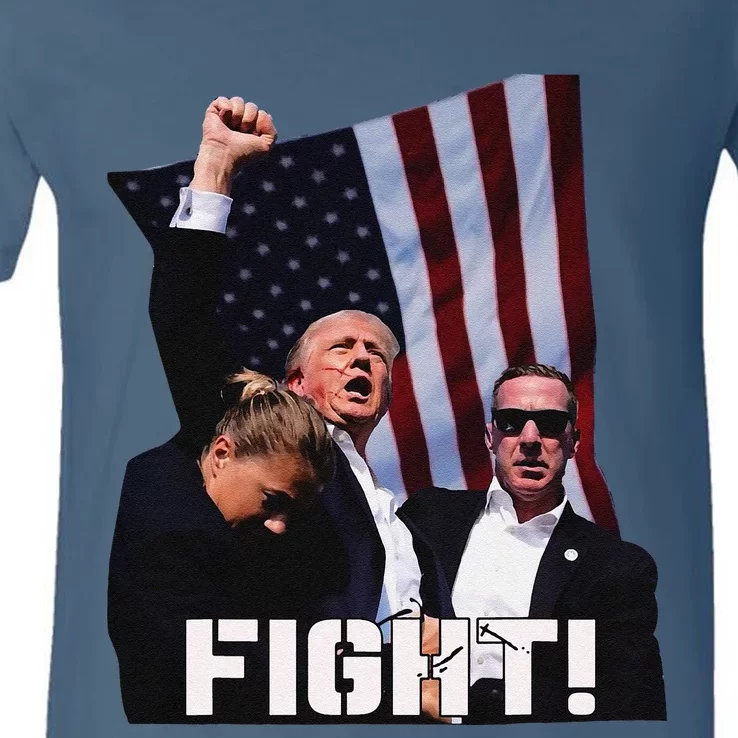 Donald Trump Fight Fighting Fighters Supporters Americans V-Neck T-Shirt