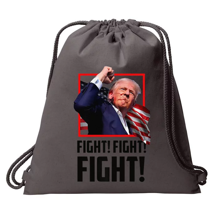 Donald Trump Fight Fighting Fighters Supporters Americans Premium Drawstring Bag