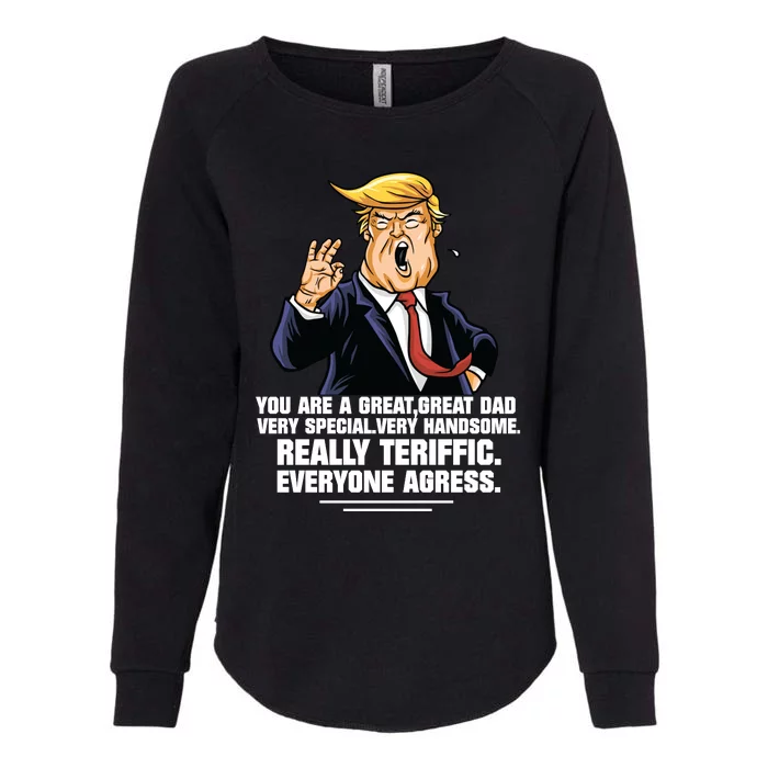 Donald Trump Father’s Day Great Dad Womens California Wash Sweatshirt