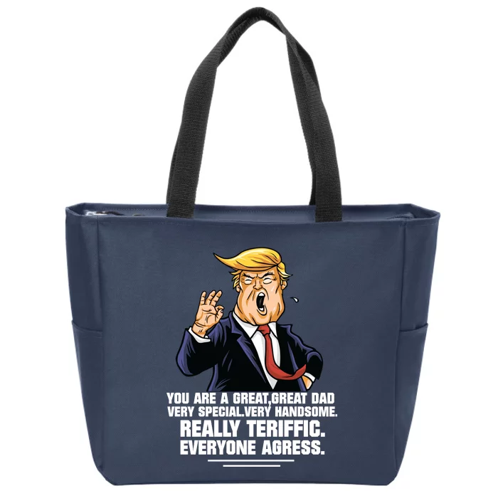 Donald Trump Father’s Day Great Dad Zip Tote Bag