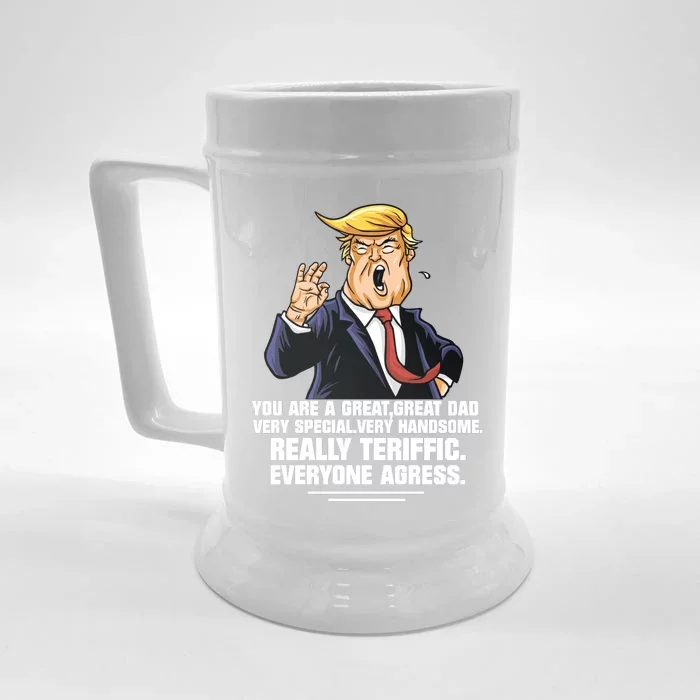 Donald Trump Father’s Day Great Dad Front & Back Beer Stein