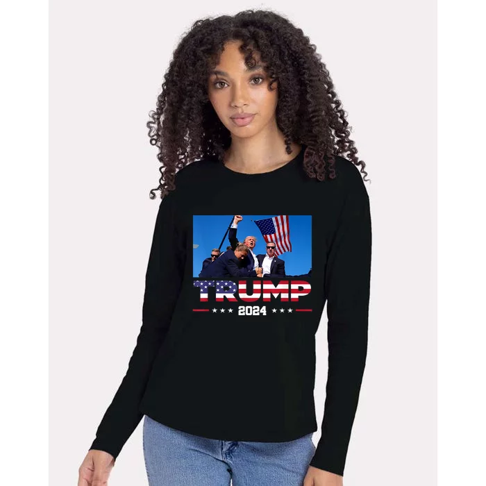 Donald Trump Fist Pump Womens Cotton Relaxed Long Sleeve T-Shirt