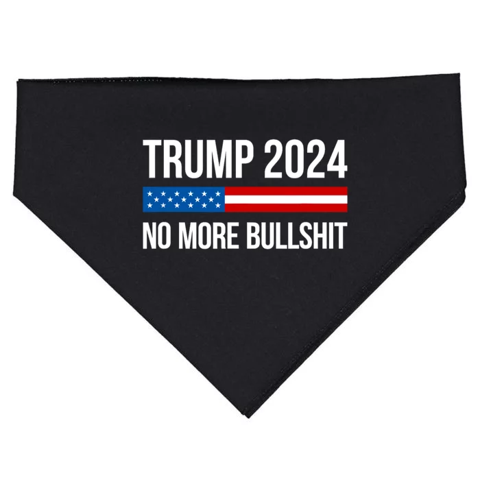 Donald Trump For President 2024 No More Bullshit USA-Made Doggie Bandana