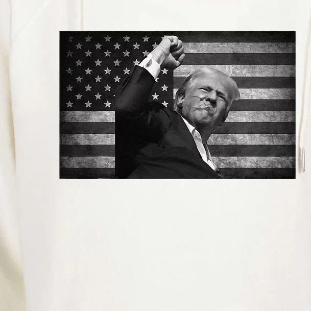 Donald Trump Fight For Freedom Womens Funnel Neck Pullover Hood