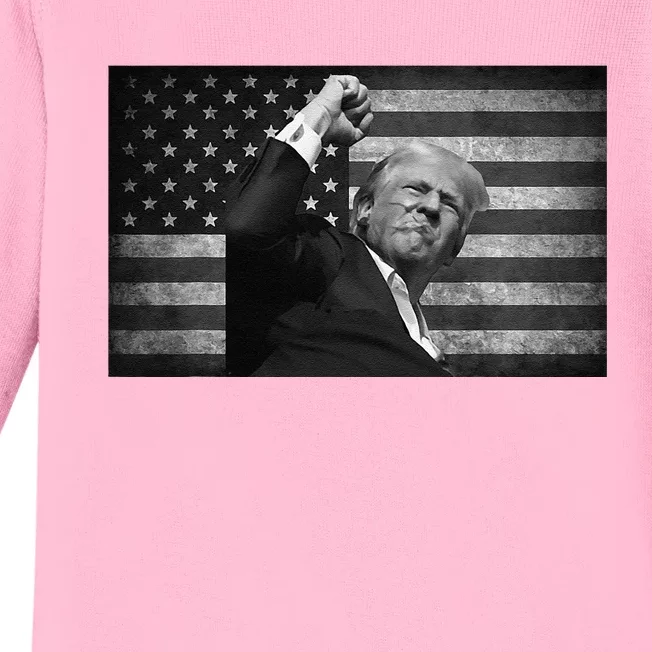 Donald Trump Fight For Freedom Baby Long Sleeve Bodysuit