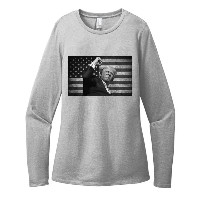 Donald Trump Fight For Freedom Womens CVC Long Sleeve Shirt