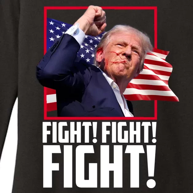 Donald Trump Fight Usa Pennsylvania Election Womens CVC Long Sleeve Shirt