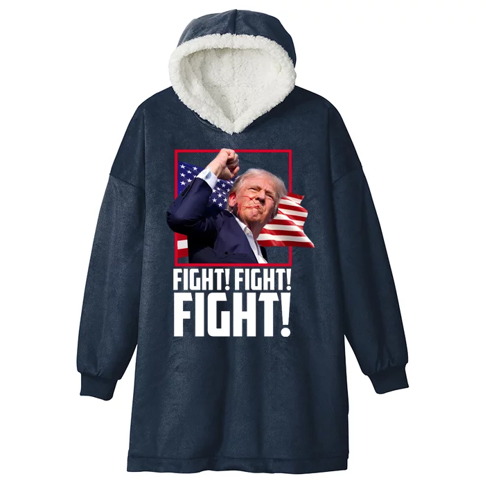 Donald Trump Fight Usa Pennsylvania Election Hooded Wearable Blanket