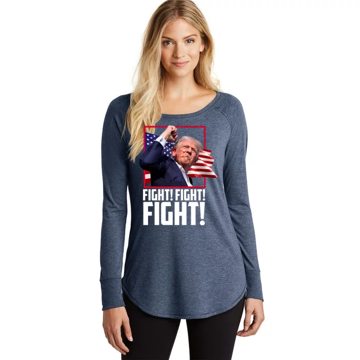 Donald Trump Fight Usa Pennsylvania Election Women's Perfect Tri Tunic Long Sleeve Shirt