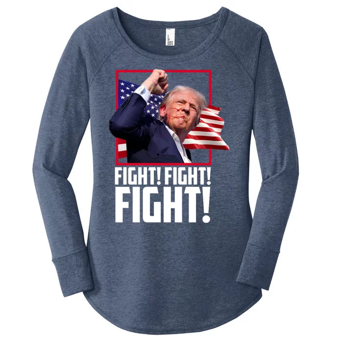 Donald Trump Fight Usa Pennsylvania Election Women's Perfect Tri Tunic Long Sleeve Shirt