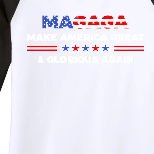 Donald Trump For President MAGAGA Make America Great And Glorious Again Women's Tri-Blend 3/4-Sleeve Raglan Shirt