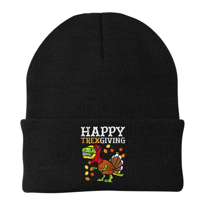 Dinosaur Thanksgiving Feast Celebration Knit Cap Winter Beanie