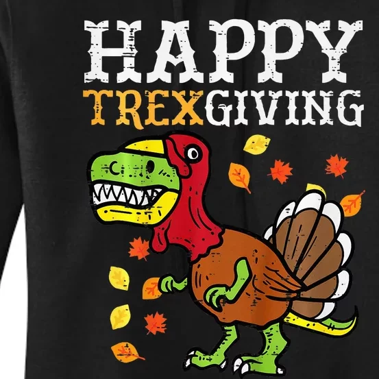 Dinosaur Thanksgiving Feast Celebration Women's Pullover Hoodie