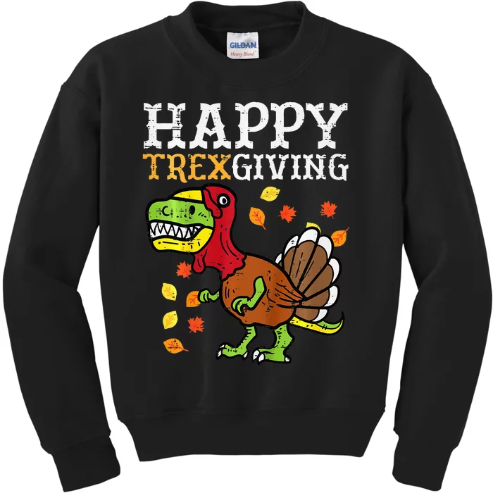 Dinosaur Thanksgiving Feast Celebration Kids Sweatshirt