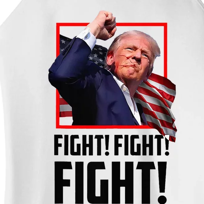 Donald Trump Fight Fighting Fighters Supporters Americans Women’s Perfect Tri Rocker Tank