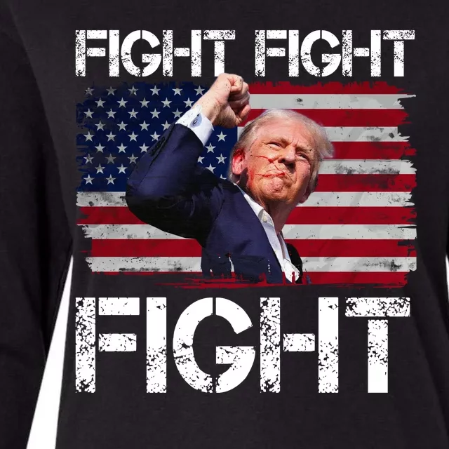 Donald Trump Fight Fight Fight Womens Cotton Relaxed Long Sleeve T-Shirt