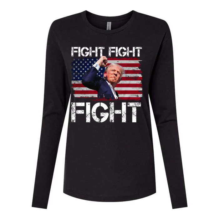 Donald Trump Fight Fight Fight Womens Cotton Relaxed Long Sleeve T-Shirt