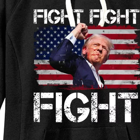 Donald Trump Fight Fight Fight Women's Fleece Hoodie