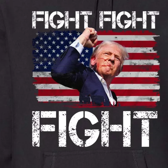 Donald Trump Fight Fight Fight Premium Hoodie