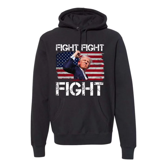 Donald Trump Fight Fight Fight Premium Hoodie