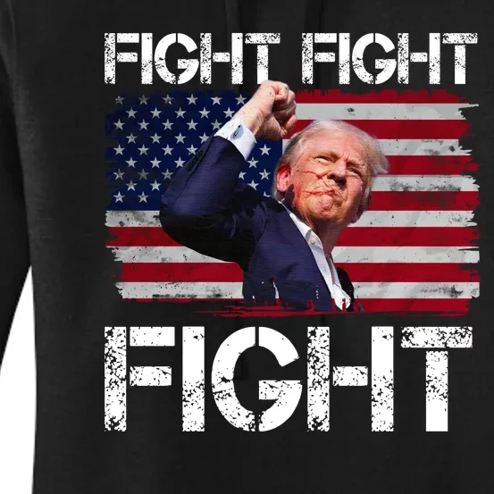 Donald Trump Fight Fight Fight Women's Pullover Hoodie