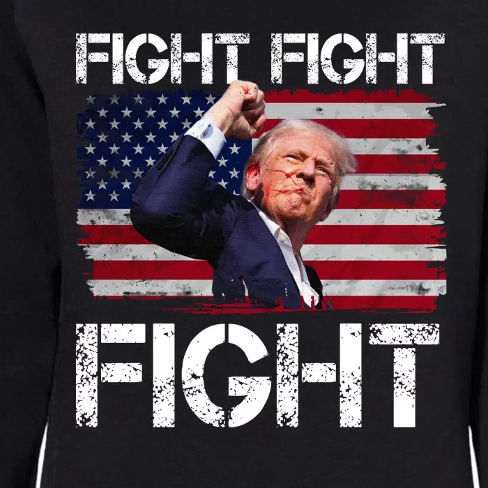 Donald Trump Fight Fight Fight Womens California Wash Sweatshirt