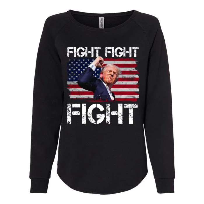 Donald Trump Fight Fight Fight Womens California Wash Sweatshirt