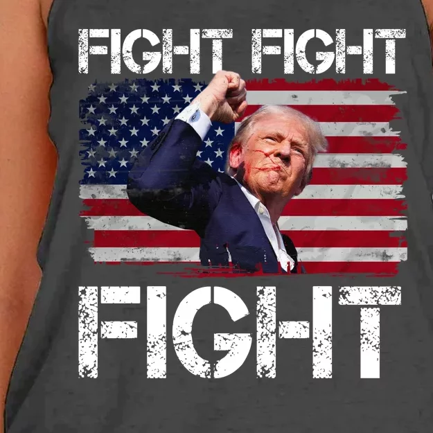 Donald Trump Fight Fight Fight Women's Knotted Racerback Tank