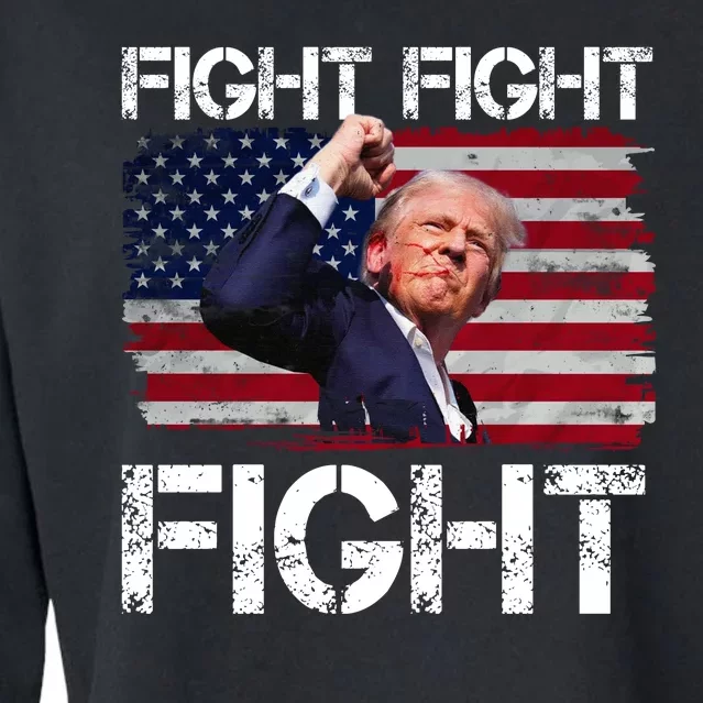 Donald Trump Fight Fight Fight Cropped Pullover Crew