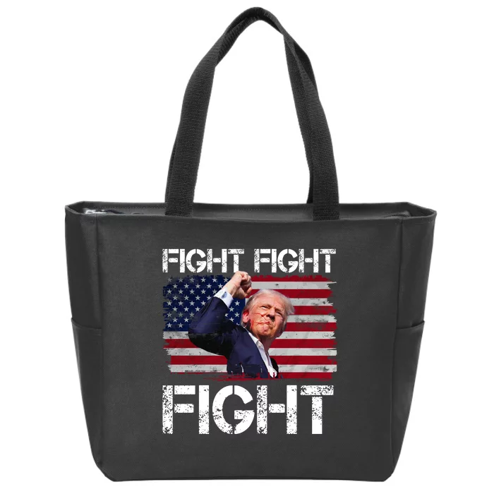 Donald Trump Fight Fight Fight Zip Tote Bag