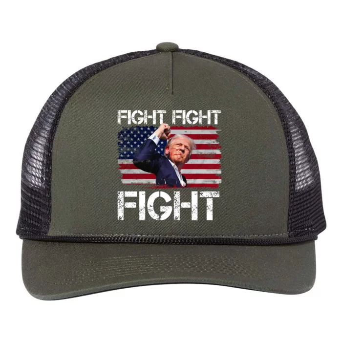 Donald Trump Fight Fight Fight Retro Rope Trucker Hat Cap