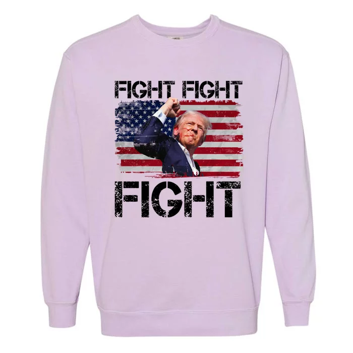 Donald Trump Fight Fight Fight Garment-Dyed Sweatshirt