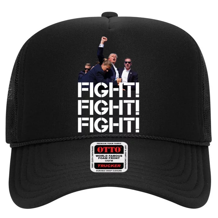 Donald Trump Fight Fight Fight Save America High Crown Mesh Trucker Hat