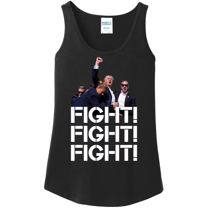 Donald Trump Fight Fight Fight Save America Ladies Essential Tank