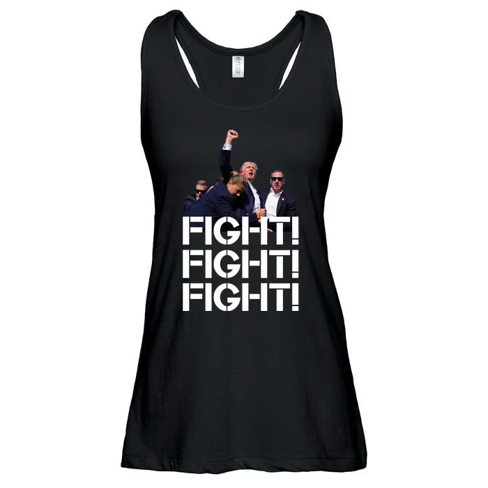 Donald Trump Fight Fight Fight Save America Ladies Essential Flowy Tank