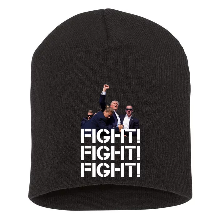 Donald Trump Fight Fight Fight Save America Short Acrylic Beanie