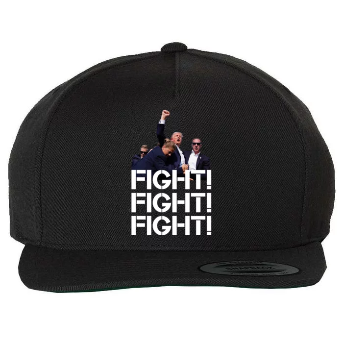 Donald Trump Fight Fight Fight Save America Wool Snapback Cap