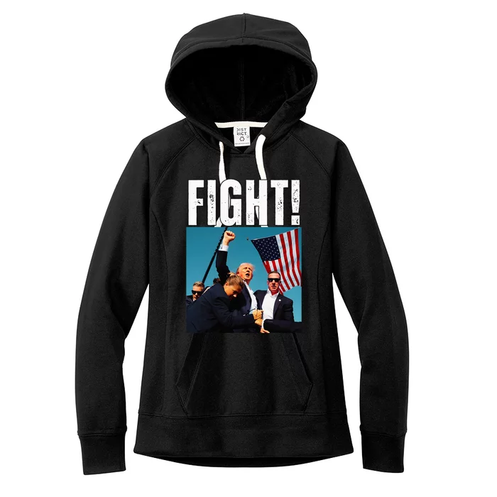 Donald Trump Fight Fist 2024 Women's Fleece Hoodie