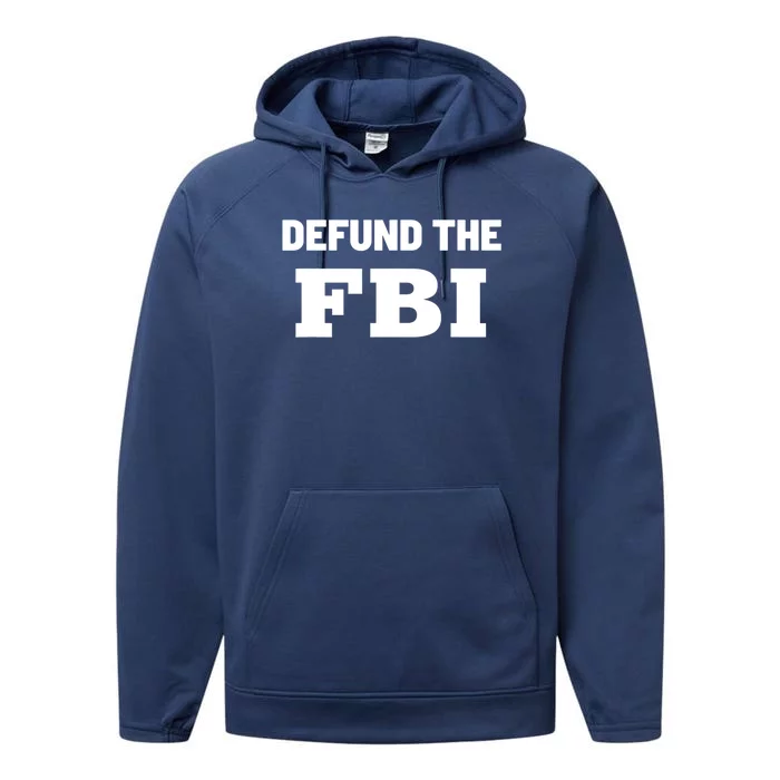 Defund The FBI Federal Bureau, Anti FBI Corruption Performance Fleece Hoodie