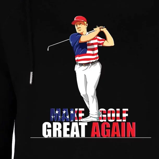 Donald Trump Golf Womens Funnel Neck Pullover Hood