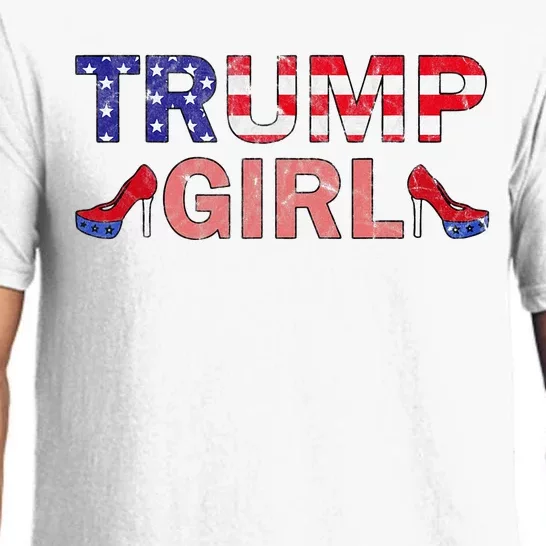 Donald Trump Girl 2020 Republican Patriot High Heel Pajama Set