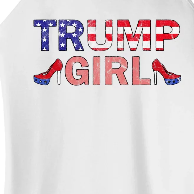 Donald Trump Girl 2020 Republican Patriot High Heel Women’s Perfect Tri Rocker Tank